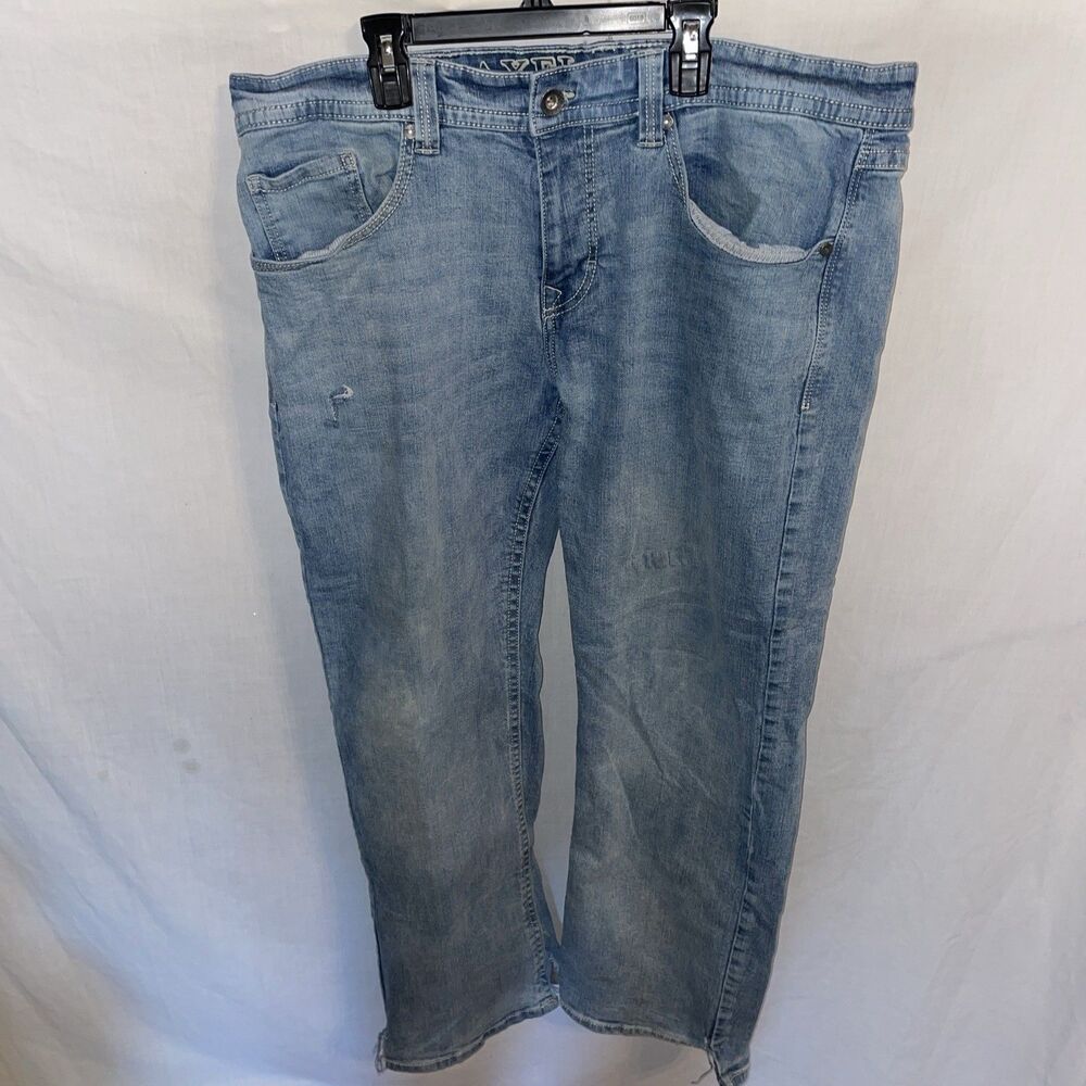 T K Axel Men’s Bootcut Jeans Size 36x32 Blue Streetwear Distressed